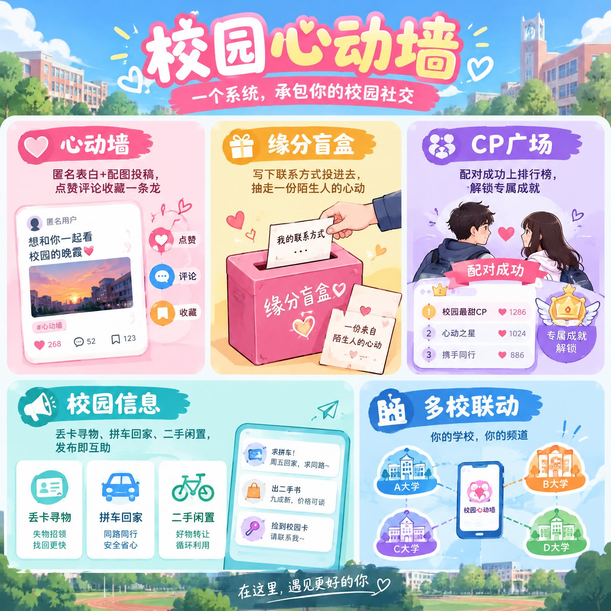 校园心动墙